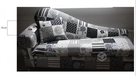 Sofá Tapiz Negro-Gris