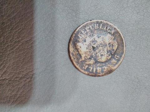 Moneda un centavo año 1880