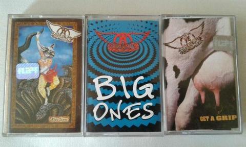 3 cassettes originales de Aerosmith