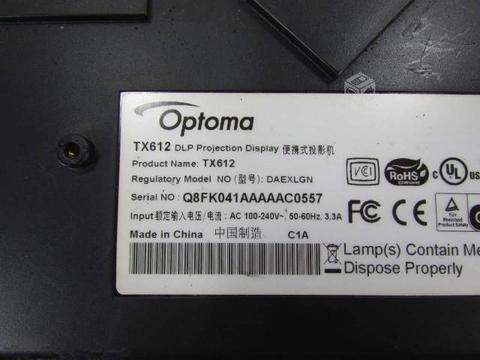 Proyector Optoma TX612 dpl