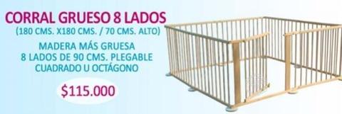 Corral para bebé de 4/8 lados madera buena calidad