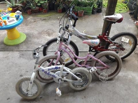 Combo 3 bicicletas de niño