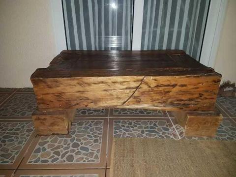 Mesa rustica madera noble