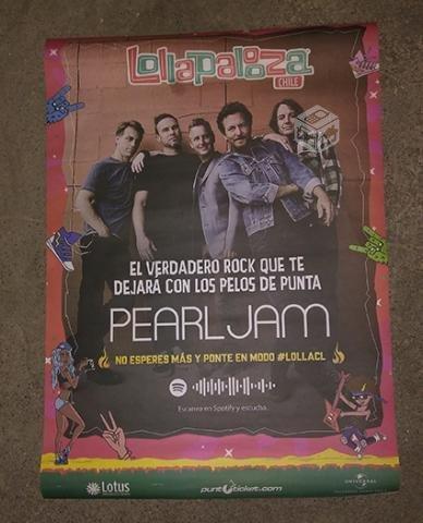 Pearl Jam Afiche Lollapalooza