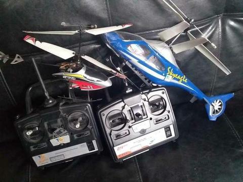Dos helicopteros rc electricos