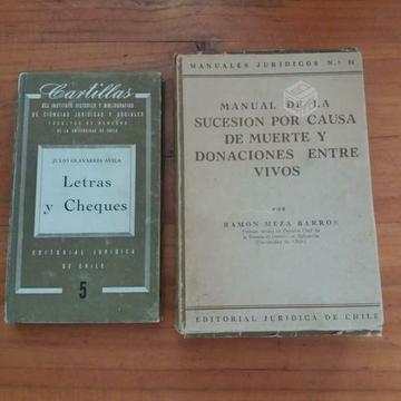 dos libros antiguos jurídicos chilenos