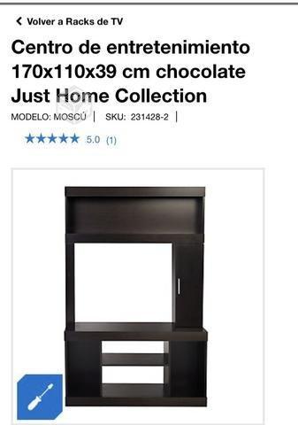 Mueble TV, color chocolate- armado