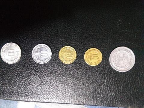 Monedas de 10 pesos chilenos