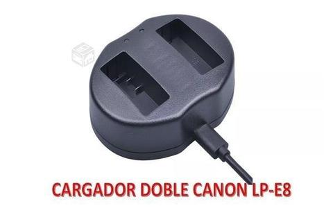 Cargador Doble Para Bateria Lp-e8 Canon T2i T3i T4