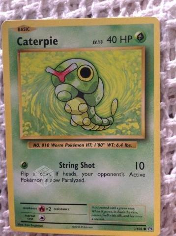Carta Pokemon Caterpie . Hp 40
