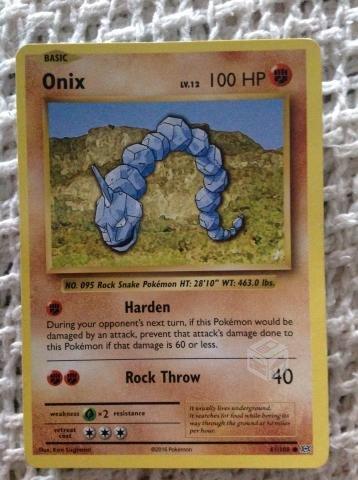 Carta Pokemon Ónix . Hp 100