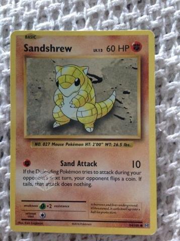 Carta Pokemon Sandshrew. Hp 60