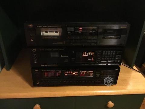 Set Audio Vintage JVC CD + Cassette + Receiver