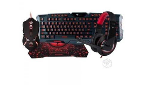 Kit Gamer Kolke: teclado+mouse+audifonos+funda