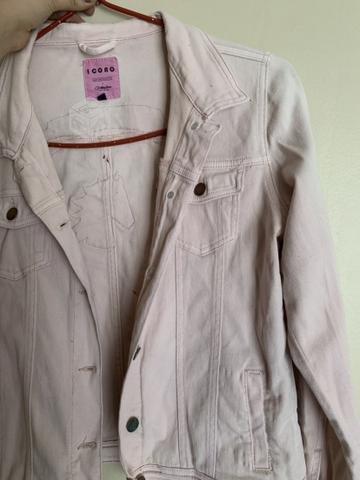 Chaqueta mesclilla rosa pastel L