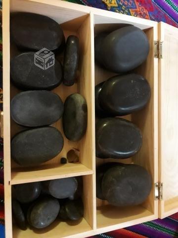 set de piedras de basalto