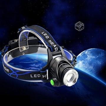 Nueva linterna de cabeza, Led XM-L T6 y ZOOM