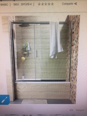 Mampara de ducha nueva, embalada, de vidrio