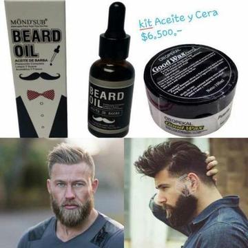 Kit aceite Barba y cera peinado