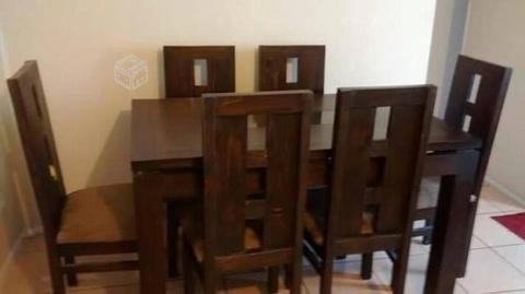Comedor 6 sillas madera