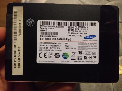 Disco duro Samsung SSD 256gb