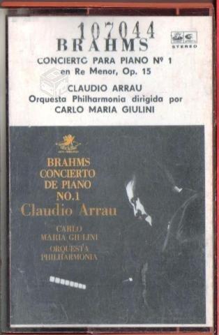 Cassete Claudio Arrau, Brahms Concierto Para Piano