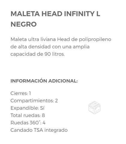 Maleta head infinity L negra