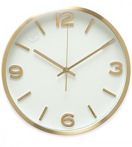 Reloj de Pared Vidrio con Aluminio