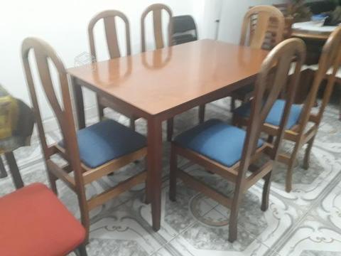 Comedor madera 6 sillas