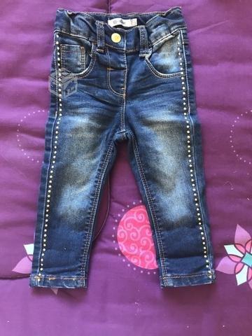 Jeans pitillos con tachas, bebé 6 meses, Opaline