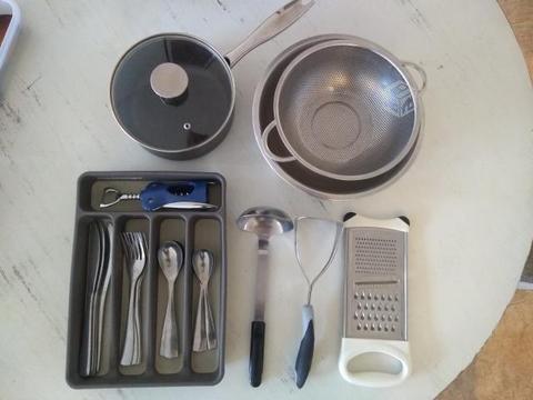 Set cocina utensilios acero