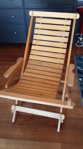 Silla/sillón plegables de madera para patio