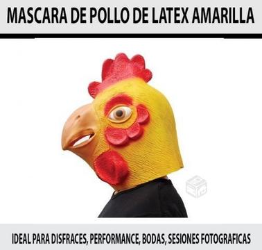 Mascara de Látex de Pollo Gallo Gallina Cosplay
