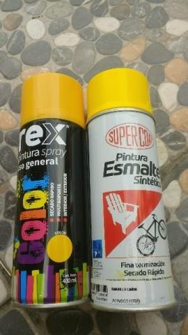 Pinturas spray amarillo