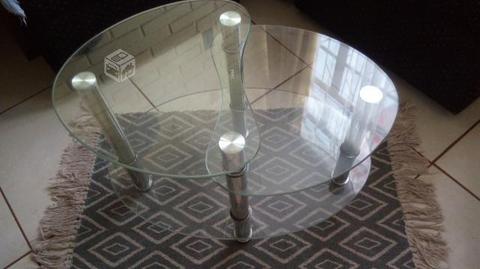 mesa de centro vidrio cascada
