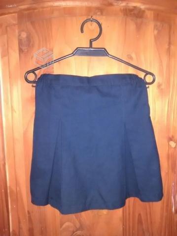 Falda escolar azul talla 10