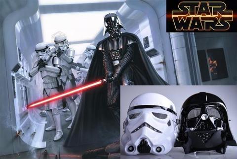 Mascaras ABS Star Wars Darth Vader y Clon Trooper