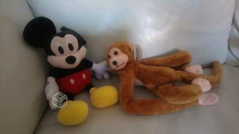 Peluche Mickey y monito que suena nuevos