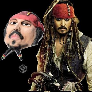 Mascara Latex de Jack Sparrow Piratas del Caribe