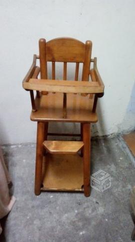 Silla de comer bebe madera