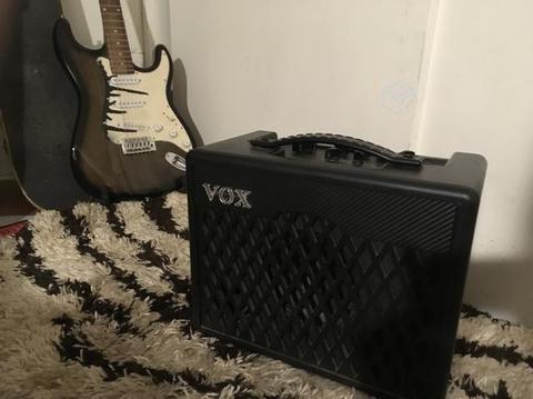 Pack amplificador+guitarra y accesorios