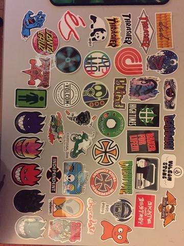 Stickers marcas de skate min. desde 3 ($500 c/u)