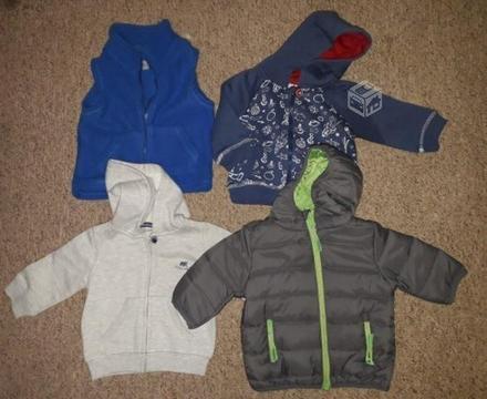 Chaquetas y poleron, talla 6m