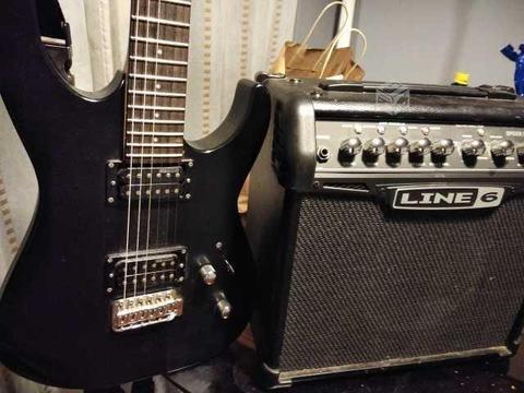 Guitarra electrica+ ampli line6