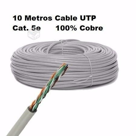 Rollo de cable utp 10 metros cat 5 100% cobre