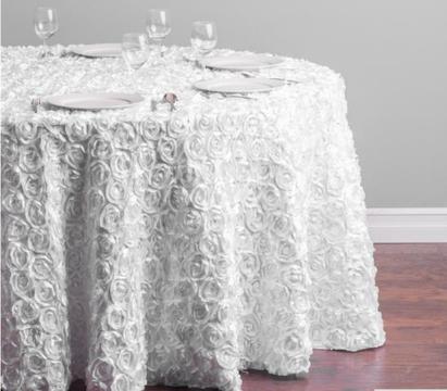Fino Mantel blanco para la ceremonia de la boda