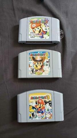 Trilogía Mario party Nintendo 64 originales