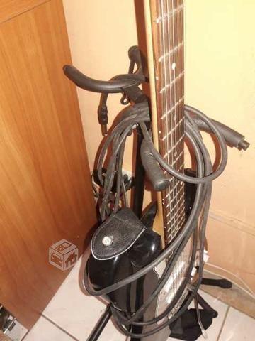 Guitarra electrica epic + atril doble+ uñeta+cable