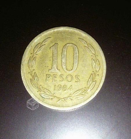 Moneda 10 peso de 1984 (escasa)