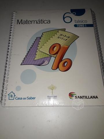 libro de Matemática 6°Básico. (3 libros) cas